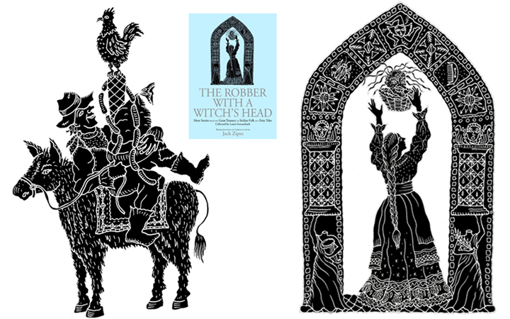 The Robber with a Witch's Head: The Great Treasury of Sicilian Fairy and Folk Tales, Vol. II translated by Jack Zipes. New York: Routledge. 2004 Cover Illustration and interior illustrations by Joellyn Rock